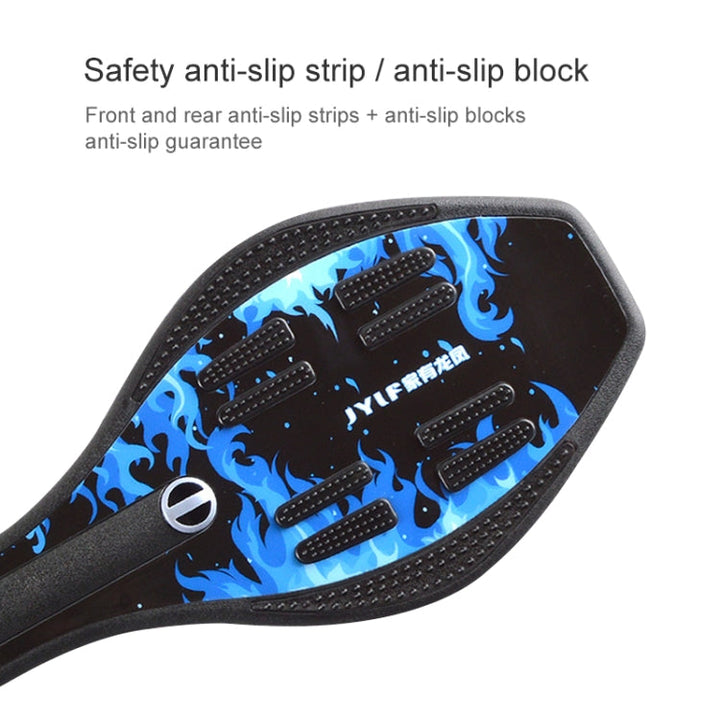 Skanto | Fashion Vulkan Mønster To-Hjul Skateboard Blazing Flash Hjul Vitalitetsbrett (Blå)