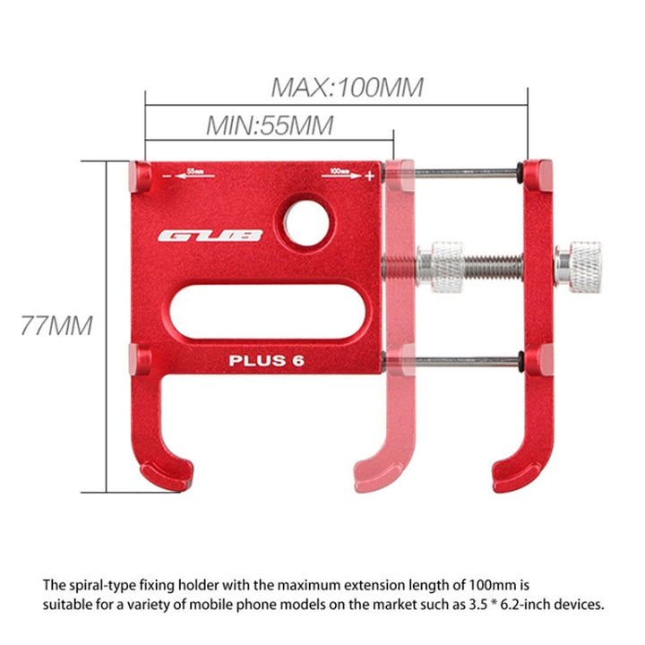 Skanto | GUB Plus 6 Aluminiumlegering MTB Sykkel Telefonholder (Titaniumfarge)