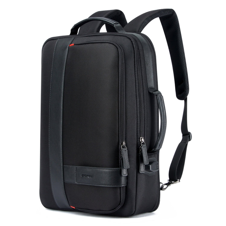 Skanto | Bopai 751-006561 Stor kapasitet forretningsavslappet pustende laptop ryggsekk med ekstern USB-port, Størrelse: 29 x 16 x 44 cm (Svart)
