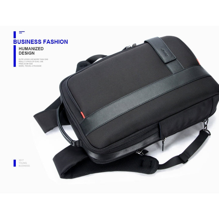Skanto | Bopai 751-006561 Stor kapasitet forretningsavslappet pustende laptop ryggsekk med ekstern USB-port, Størrelse: 29 x 16 x 44 cm (Svart)