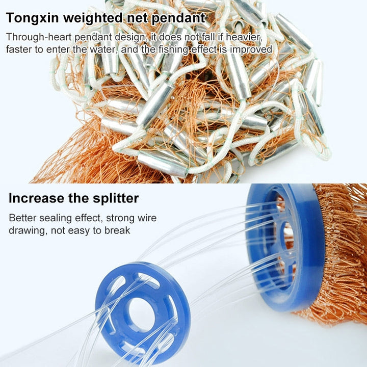 Skanto | 360 Flygende Disc Monofilament Fiskegarn, Høyde: 1,8 m