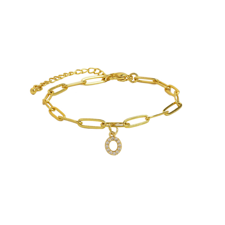 Skanto | Delikat papirklips bokstavinitial armbånd