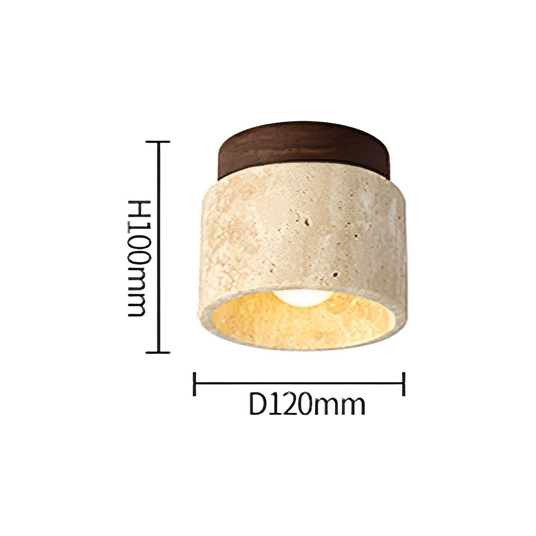 LumiStone - Wabi Sabi Gul Marmor Japansk Taklampe | Skanto