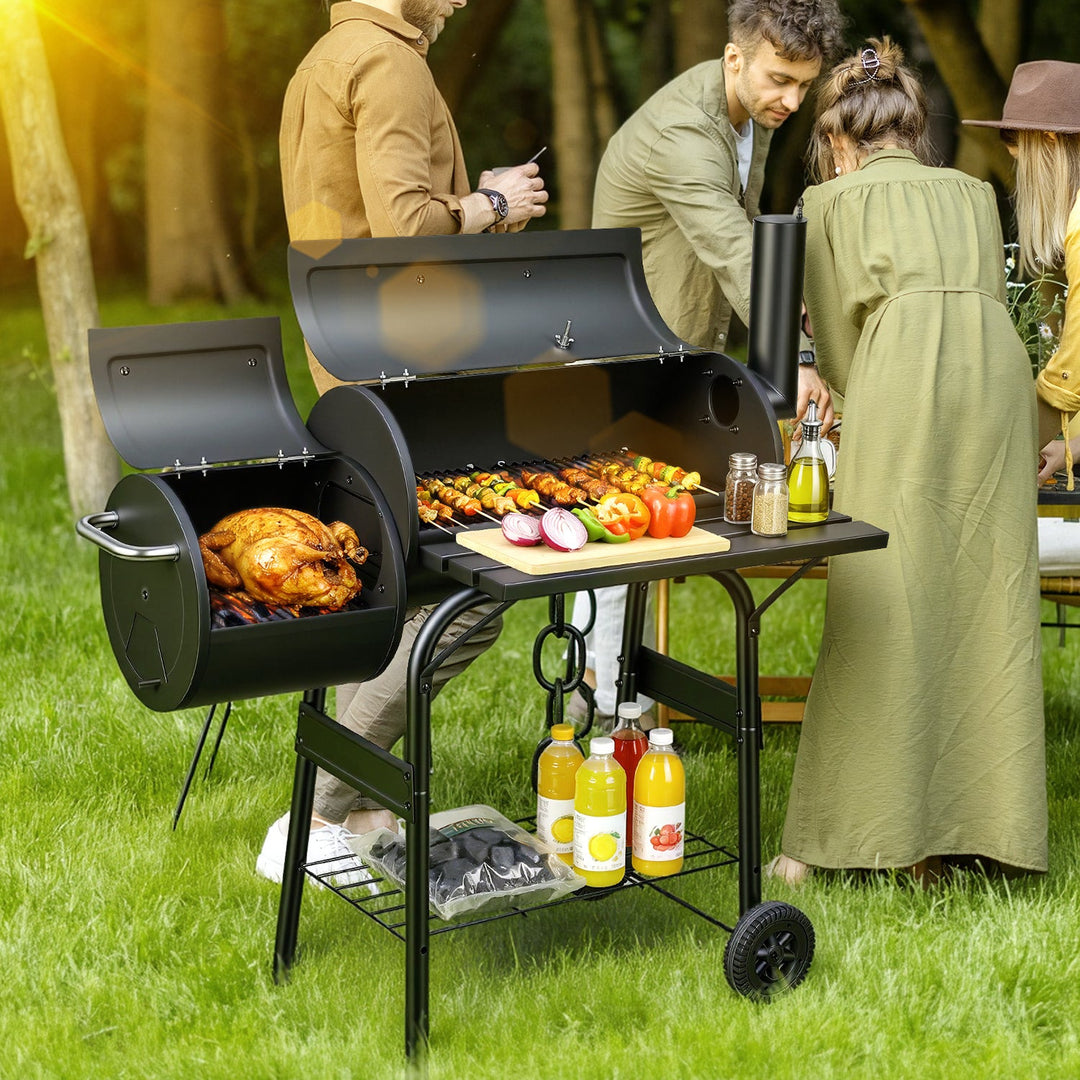 Offset Smoker Kullgrill med Side Firebox BBQ | Skanto