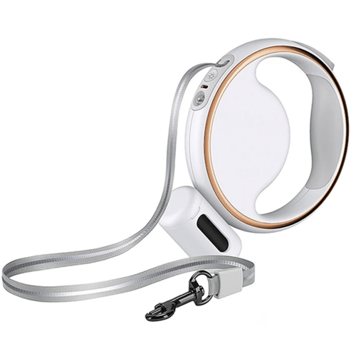 Skanto | Automatisk hundesnor med LED-lampe og avfallssekkholder for stressfrie turer