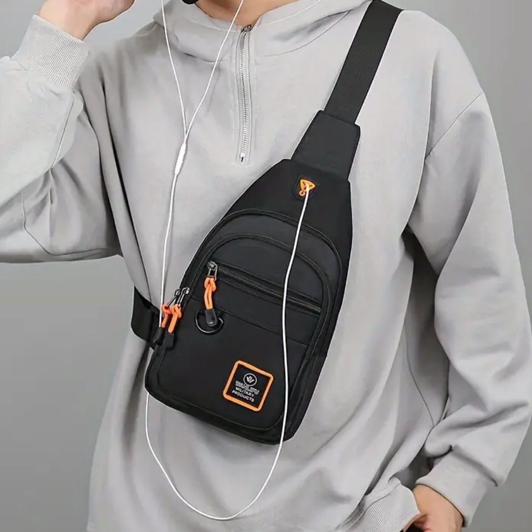 Skanto | UrbanTrail – Slitesterk Herre Skulderveske | Vanntett Crossbody Reise- og Hverdagveske