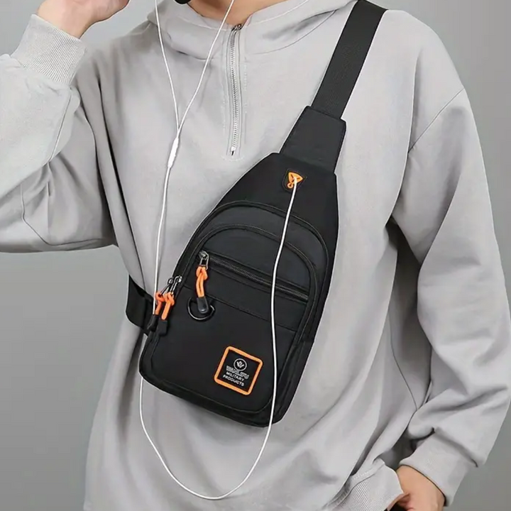 Skanto | UrbanTrail – Slitesterk Herre Skulderveske | Vanntett Crossbody Reise- og Hverdagveske