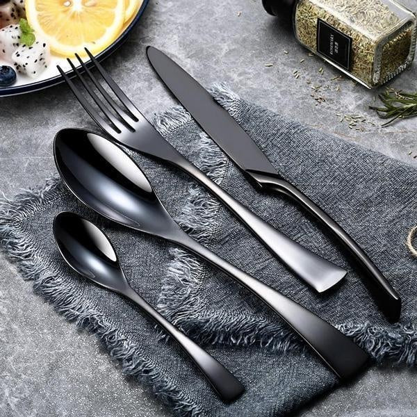 Onyx Jet Black Bestikk Sett | Skanto
