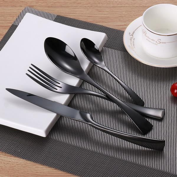 Onyx Jet Black Bestikk Sett | Skanto
