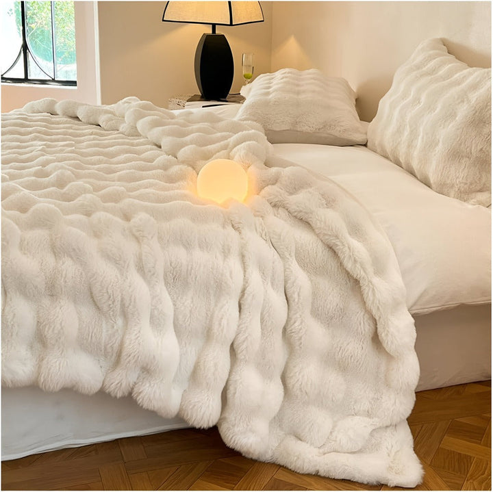 Skanto | Fluffy Faux Fur Reisepledd – Mykt og Vaskbart Fleecepledd
