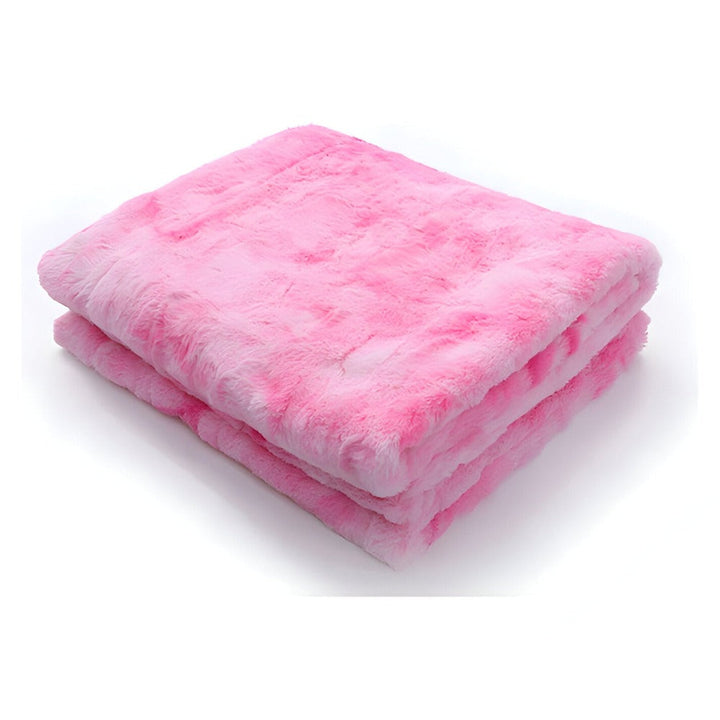 Skanto | Myk Velour Vinterpledd – Varm Korall Fleece Pledd i Batik Stil
