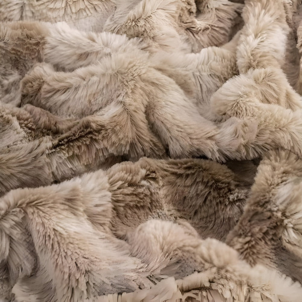 Skanto | Myk Velour Vinterpledd – Varm Korall Fleece Pledd i Batik Stil