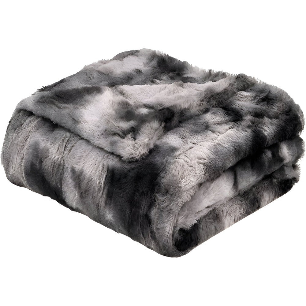 Skanto | Myk Velour Vinterpledd – Varm Korall Fleece Pledd i Batik Stil
