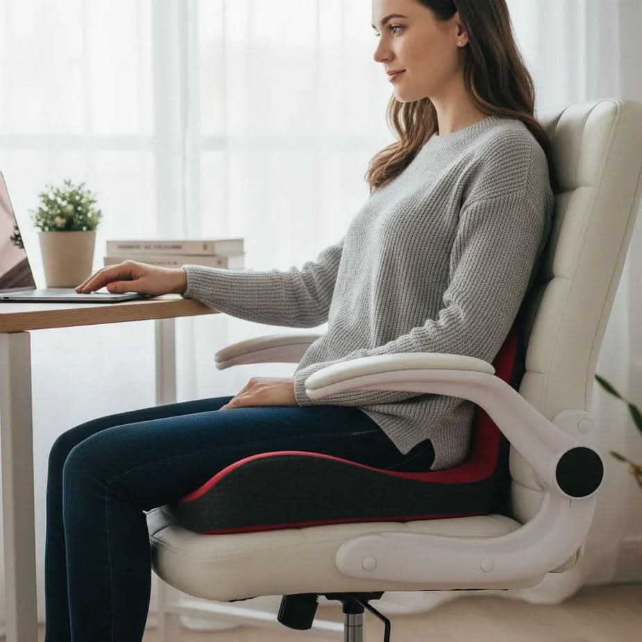 Skanto | Ergonomisk Minne Skum Setepute for Rygg- og Halebenslindring