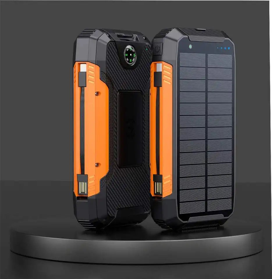 Skanto | 30000mAh Solenergi Lader Trådløs Vanntett Power Bank Ekstern