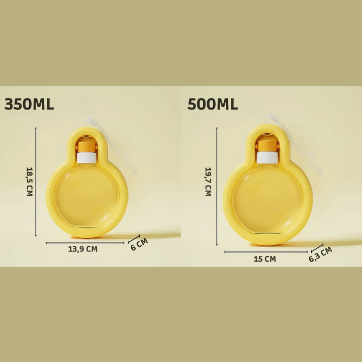 Utendørs vannflaske for hunder 500 ml med skål Skanto