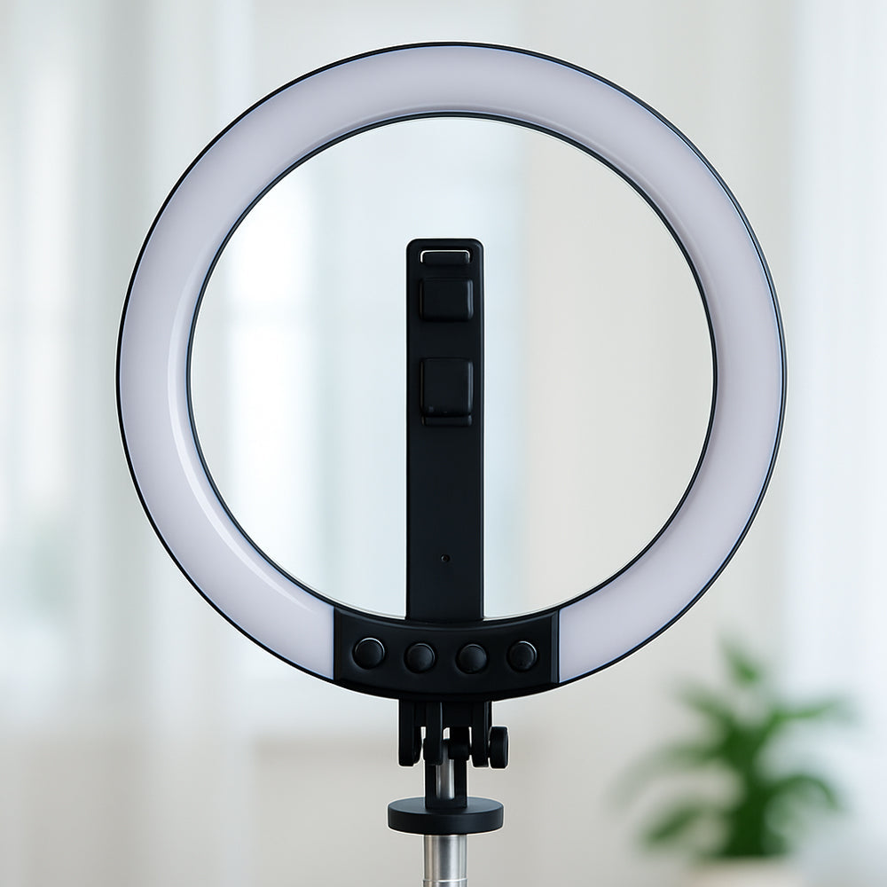 Ring Light med Fjernkontroll & Stativ – 3 Fargetemperaturer – P220-Q | Skanto