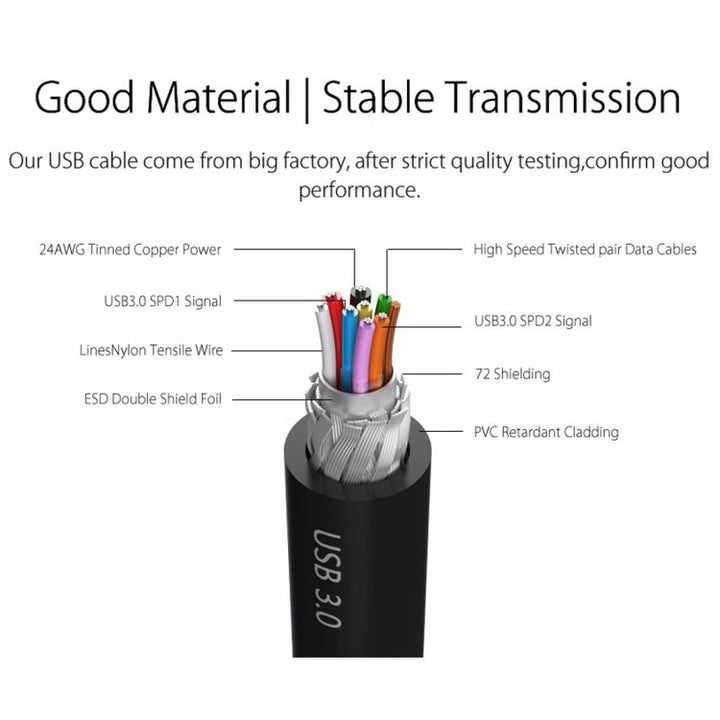 Skanto | ORICO 6518US3 USB 3.0 Type-B 2.5 / 3.5 Tommers Verktøyløs HDD Dockingstasjon Ekstern Lagringskabinett Harddiskboks (Svart)