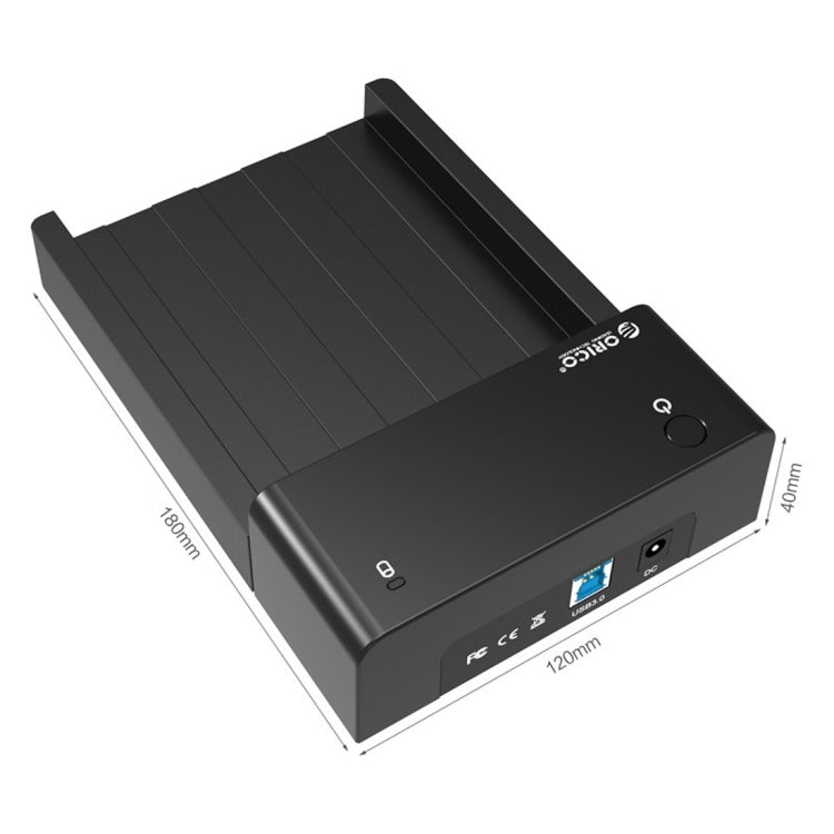 Skanto | ORICO 6518US3 USB 3.0 Type-B 2.5 / 3.5 Tommers Verktøyløs HDD Dockingstasjon Ekstern Lagringskabinett Harddiskboks (Svart)