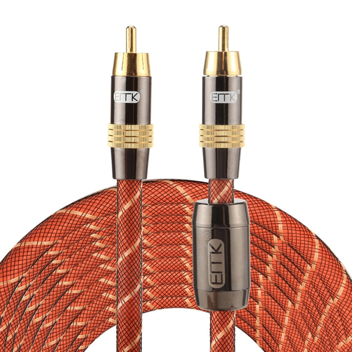 Skanto | EMK TZ/A 8m OD8.0mm gullbelagt metallhode RCA til RCA plugg digital koaksialtilkoblingskabel audio / video RCA kabel