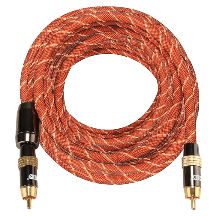 Skanto | EMK TZ/A 8m OD8.0mm gullbelagt metallhode RCA til RCA plugg digital koaksialtilkoblingskabel audio / video RCA kabel