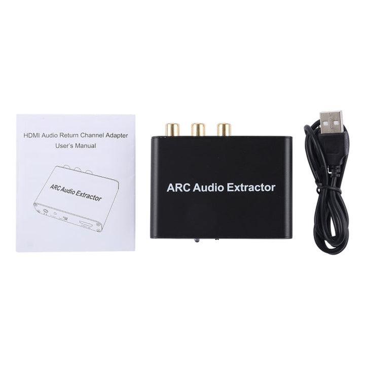 Skanto | 192KHz ARC Lyduttrekker HDMI ARC til SPDIF + Koaksial + L/R Konverter Lydreturkanal Adapter