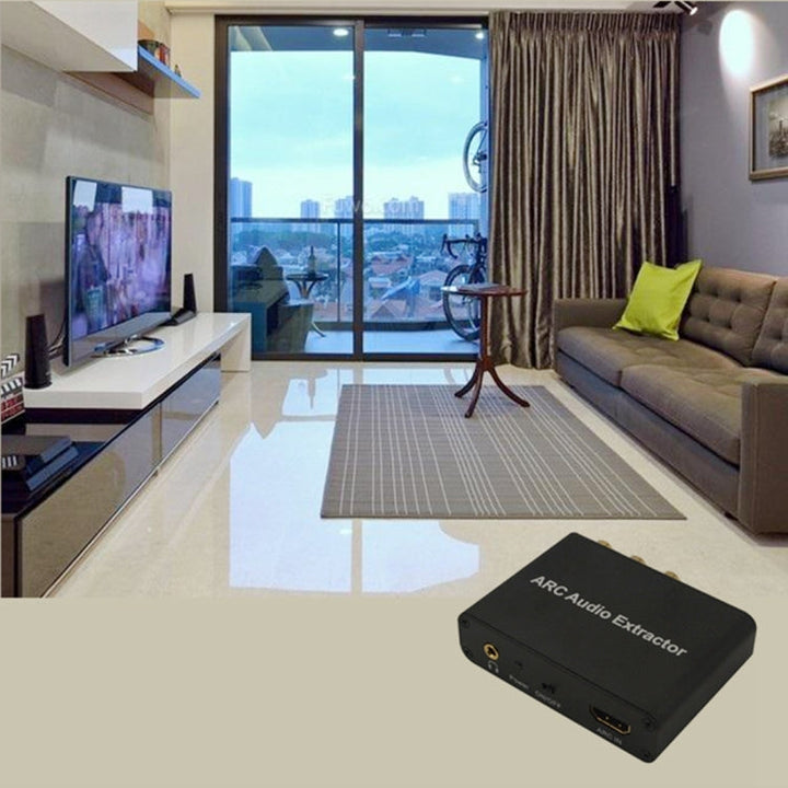 Skanto | 192KHz ARC Lyduttrekker HDMI ARC til SPDIF + Koaksial + L/R Konverter Lydreturkanal Adapter