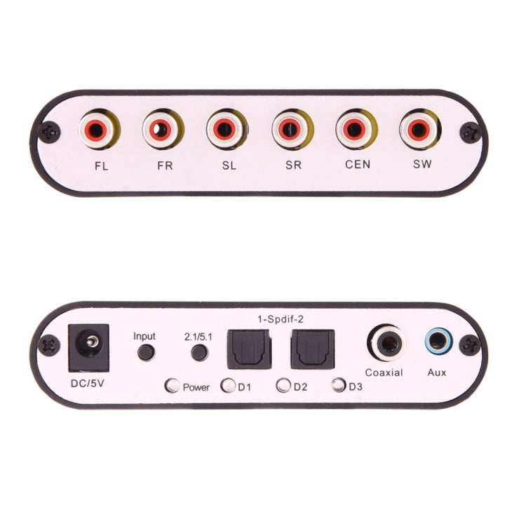 Skanto | NEWKENG 51R DTS / AC3 til Analog 5.1 Lyd / Stereo Lyd Digital Lyd Konverter Dekoder