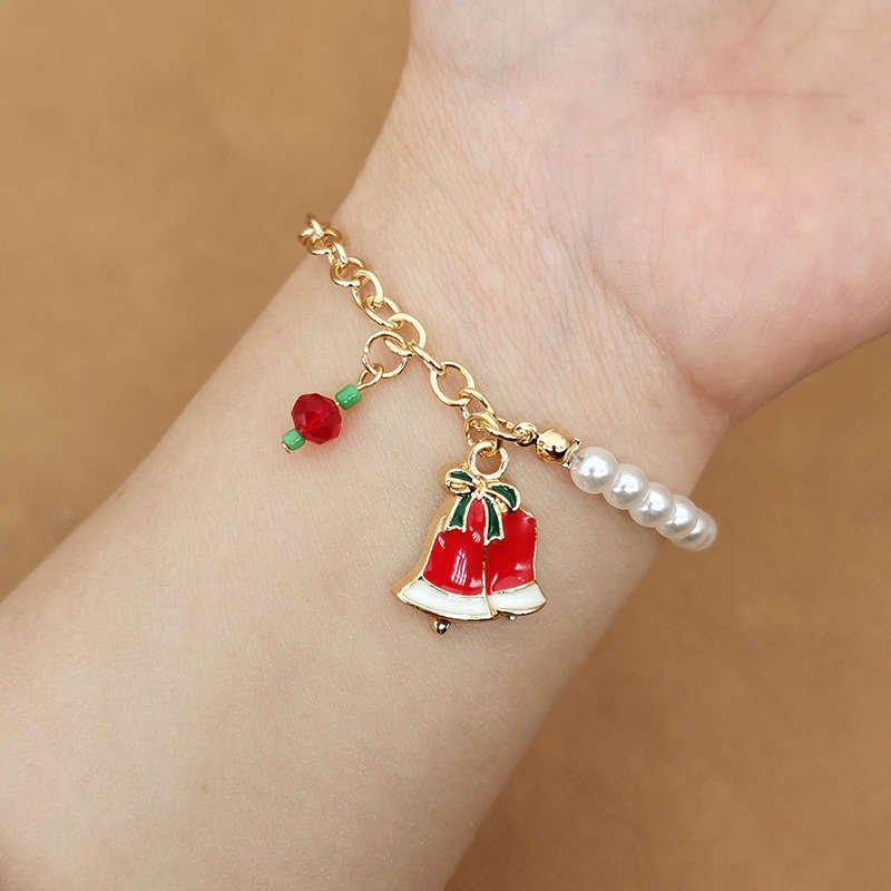 Skanto | Festiv charm armbånd med glitrende perler for jul