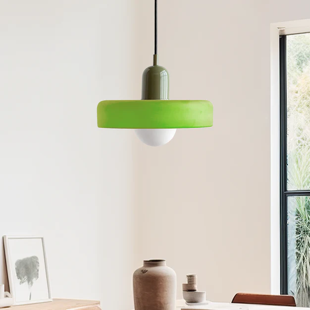 Fargerik Bauhaus-glass pendellampe – Moderne designlampe for stue og spisestue