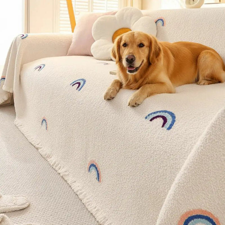 Skanto | Juleplys sofa teppe med festlig tre design og ultramykt komfort