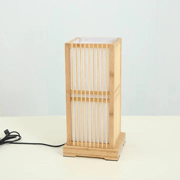 Tatami Japansk Nattbordlampe med Tre Bamboo Skjerm | Skanto