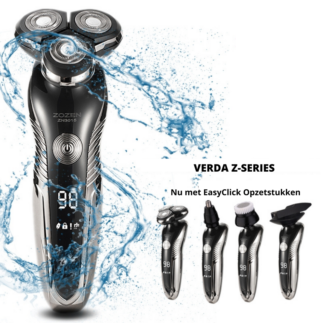 Skanto | Oppladbar våt- og tørr elektrisk barbermaskin for menn – Vanntett grooming med LCD-skjerm