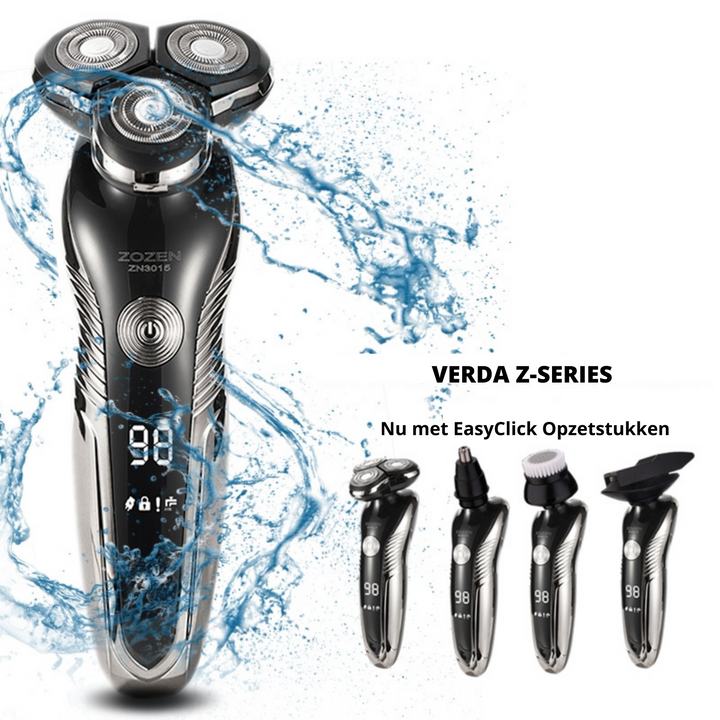Skanto | Oppladbar våt- og tørr elektrisk barbermaskin for menn – Vanntett grooming med LCD-skjerm