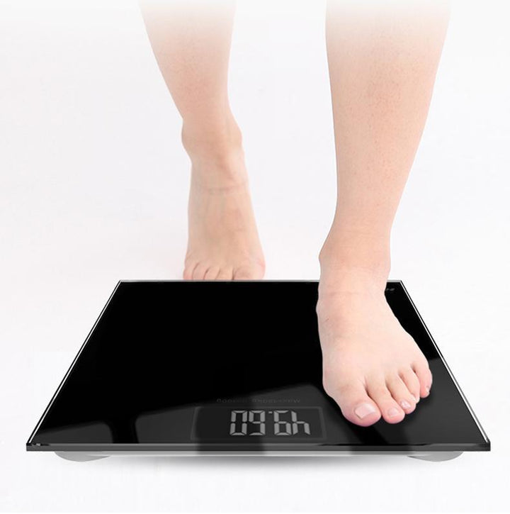 Kroppsskala laget av herdet glass (150 kg) Svart - Elektronisk | Skanto