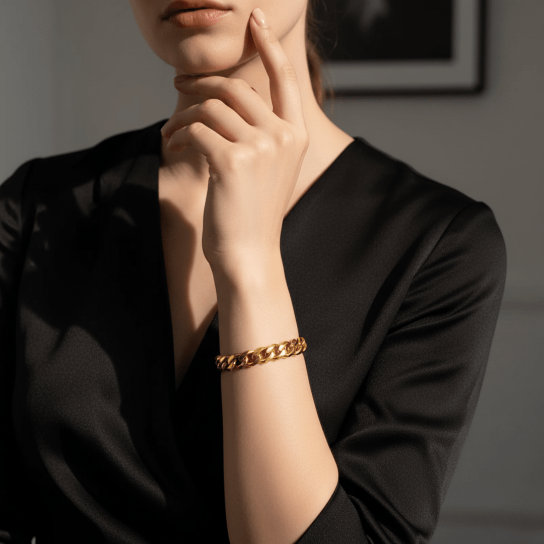 Skanto | Armert Kjede Armbånd med Punk-Inspirert Design