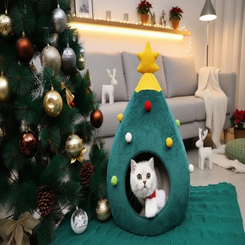 Skanto | Juletre Katt Seng for en Koselig Vinteropplevelse