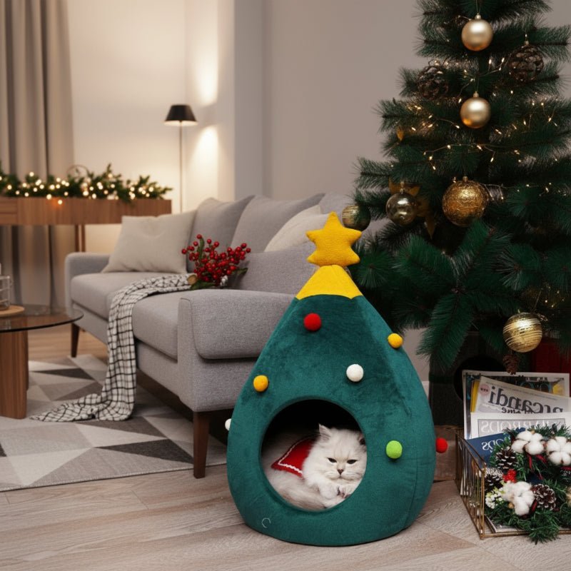 Skanto | Juletre Katt Seng for en Koselig Vinteropplevelse