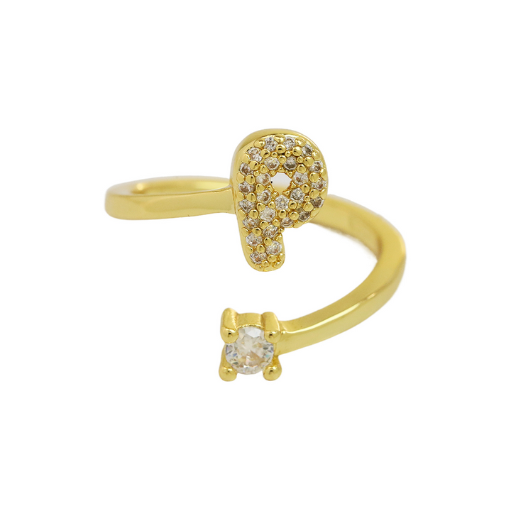 Skanto | Delikat Boble Diamant Innpakning Initial Ring
