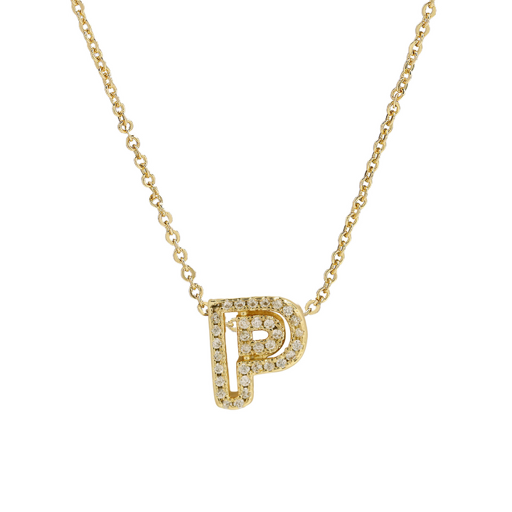 Skanto | Blændende Diamant Initial Halskjede