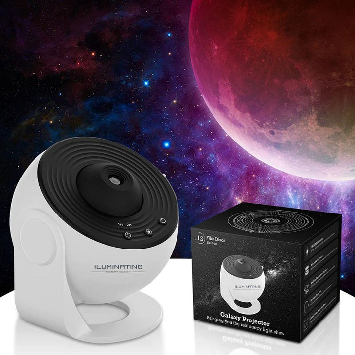 CelestiSphere 13-i-1 Planetarium Prosjektor | 360° Roterbar Stjernehimmel og Galakse Prosjektor med HD-bilder | Skanto