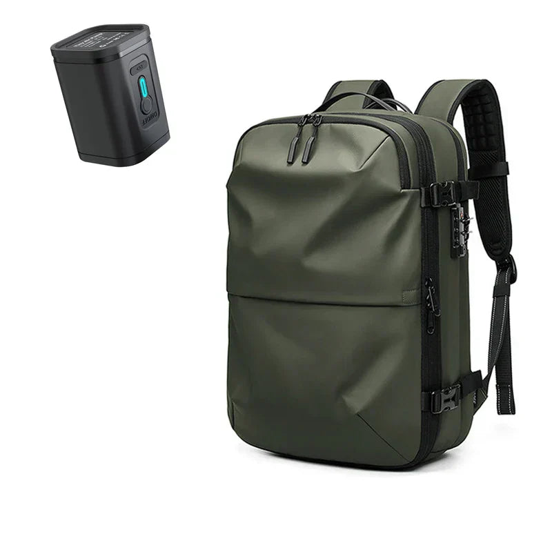 Packlite Slim – Vanntett kompresjonsryggsekk med USB-tilkobling for håndbagasje | Skanto