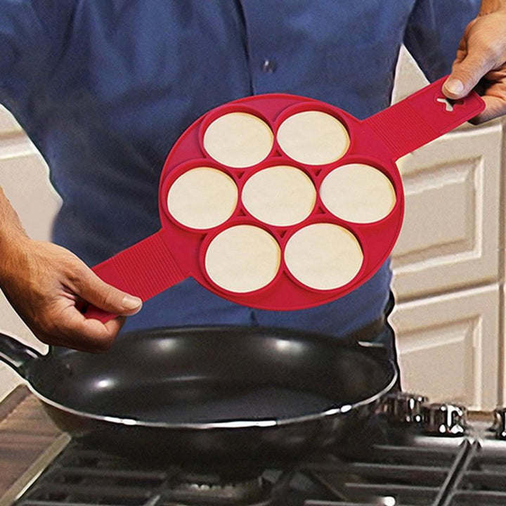 Skanto | Pannekakejern Nonstick Matverktøy Rundt Hjertepannekakejern Eggkokerpanne Flip Eggeform Kjøkken Bakeutstyr