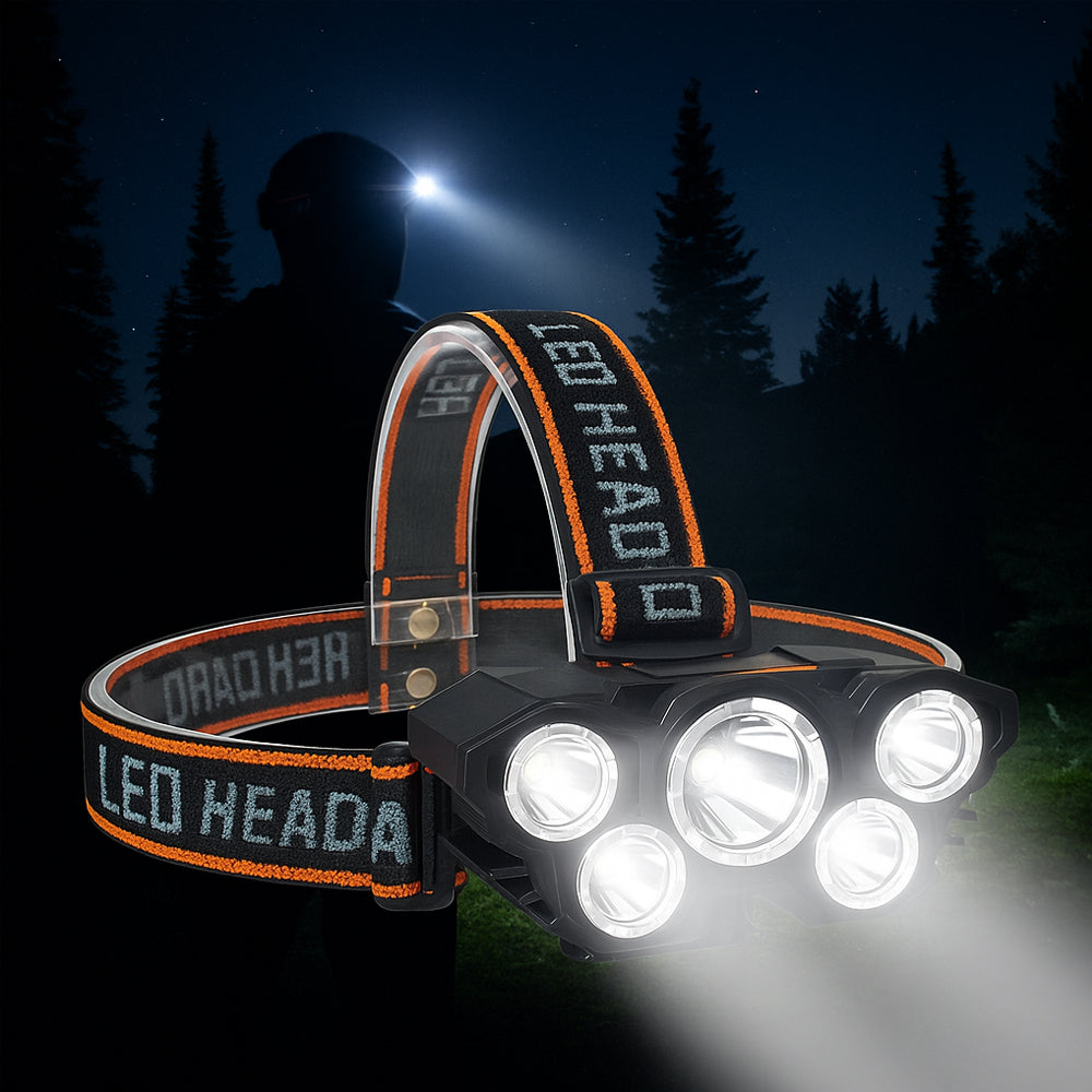 Hodelykt 300 Lumen 180° justerbar vinkel – 4 lysmoduser | Skanto