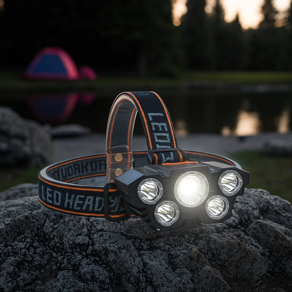 Hodelykt 300 Lumen 180° justerbar vinkel – 4 lysmoduser | Skanto