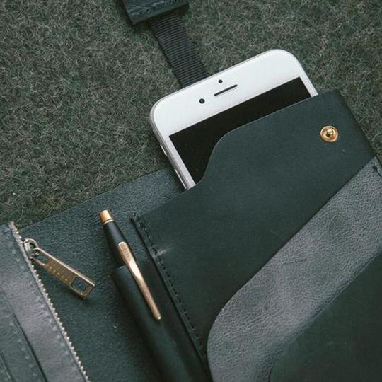 Men's Leather Passport Wallet with RFID Blocking | Skanto