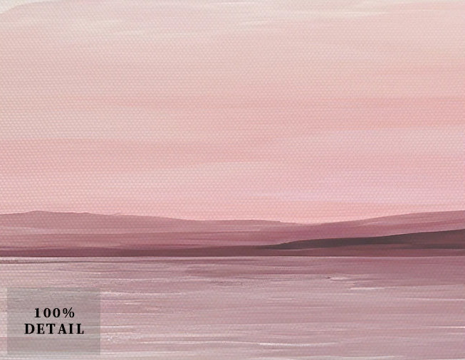 Pastellblå Rosa Lilla Abstrakt Landskap Veggkunst Fine Art Lerretstrykk Bredformatbilde Til Soverommet Over Sengen Eller Over Sofaen | Skanto