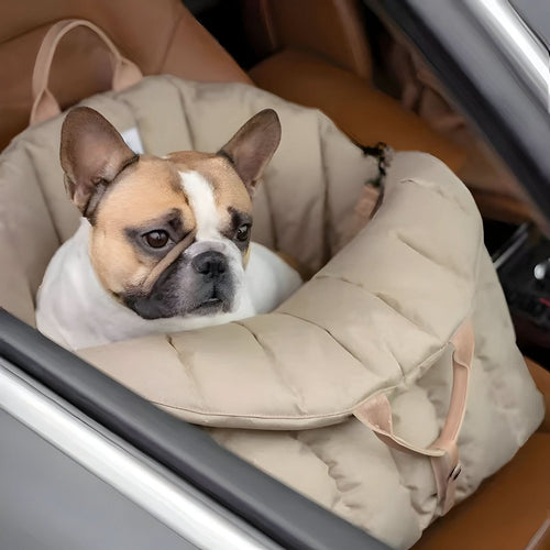 Skanto | Lettvekts hundetransportveske med varmt fôr og sikkerhetsbelte for på farten