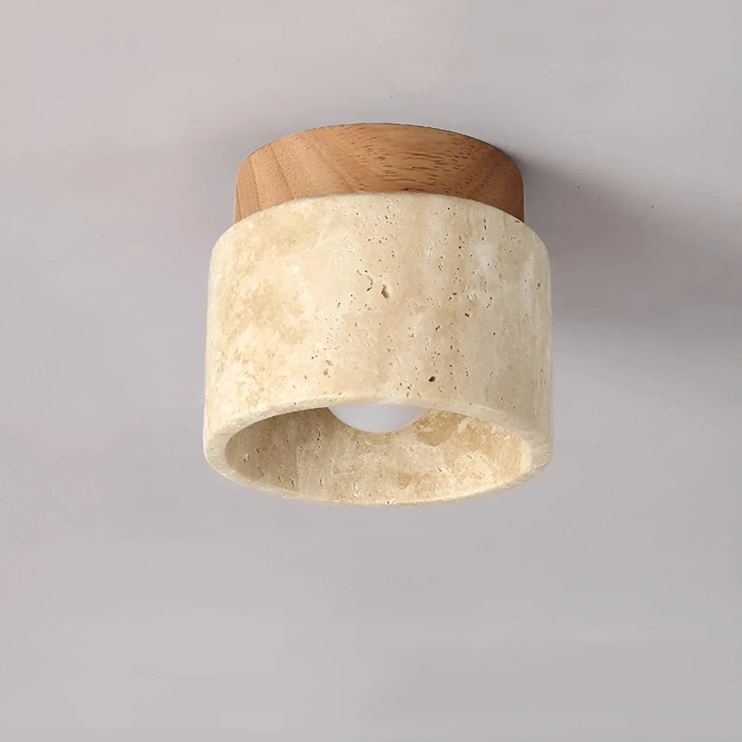 Rustikk Travertin Taklampe - TravaGlow | Skanto