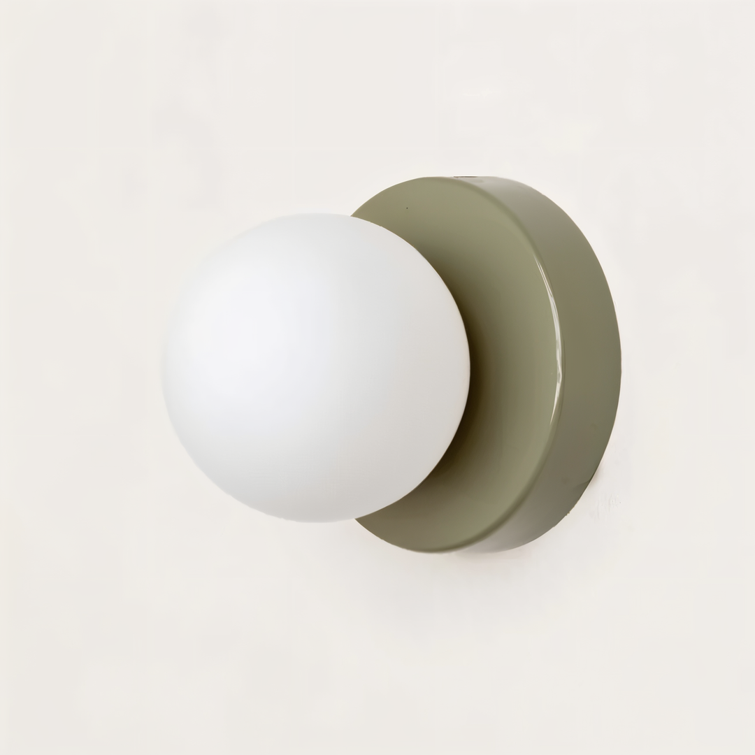 Skanto | PearlPop Wall Lamp – White Glass Orb LED Wall Lamp for Modern Interiors
